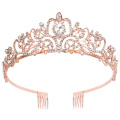 UNIQ Silver Crystal Tiara Crowns For Women Girls Princess Elegant Crown with Combs Women's Headbands Bridal Wedding Prom